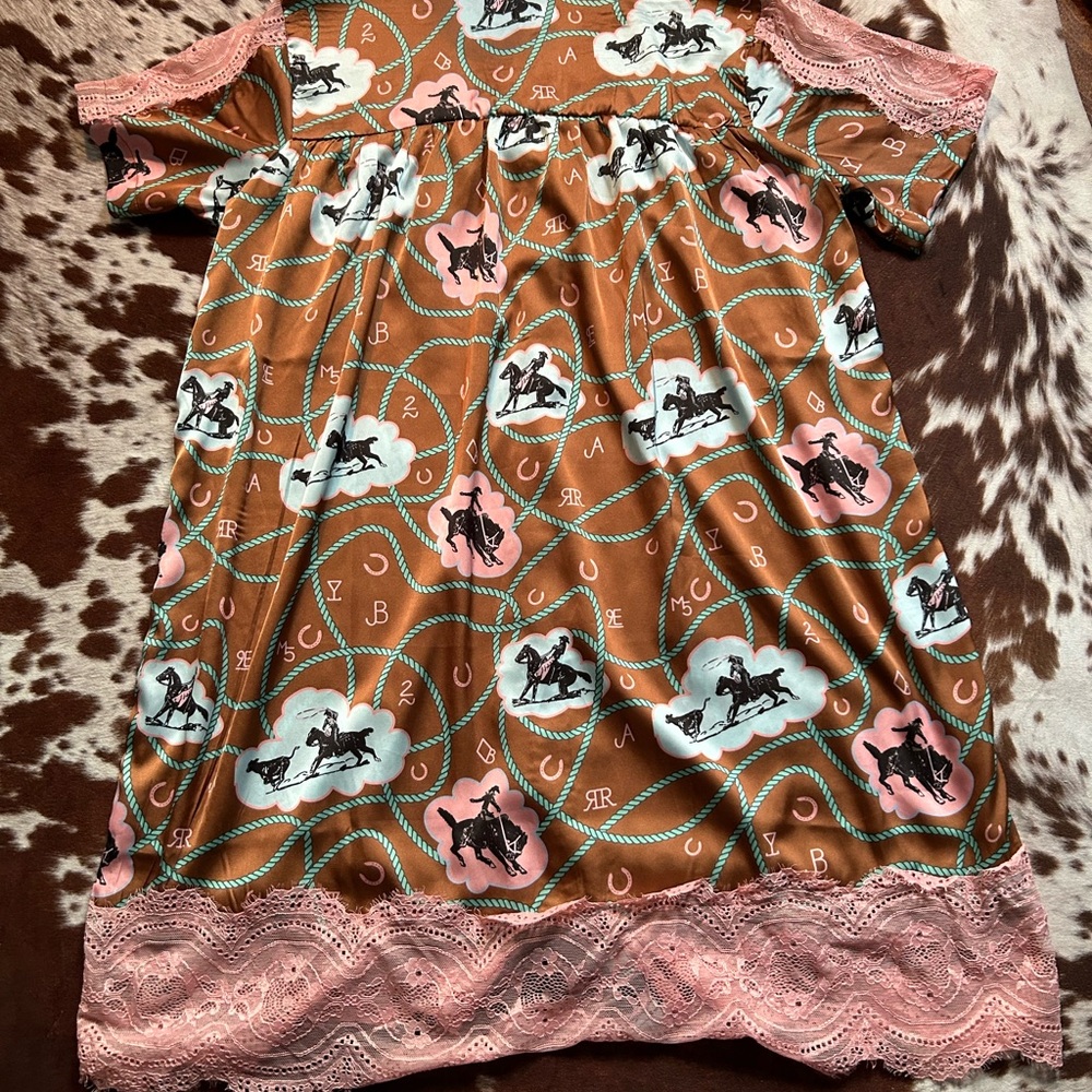 Two 2 fly western women’s snap button up s/s dress size XS - Picture 6 of 8